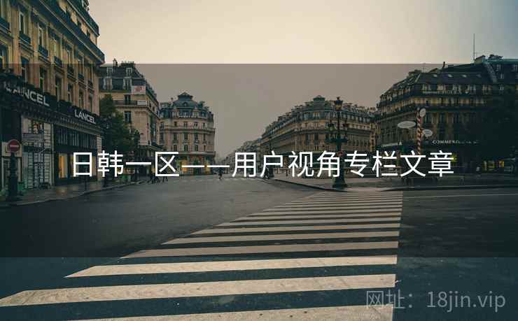 日韩一区——用户视角专栏文章