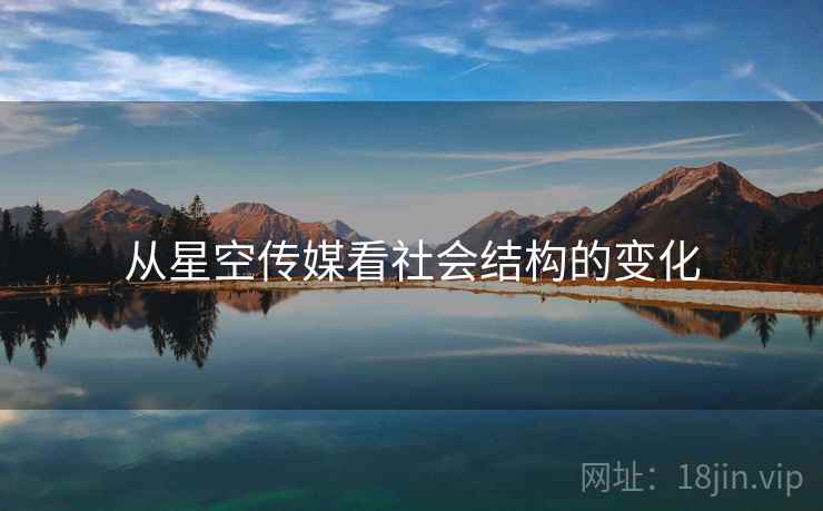 从星空传媒看社会结构的变化