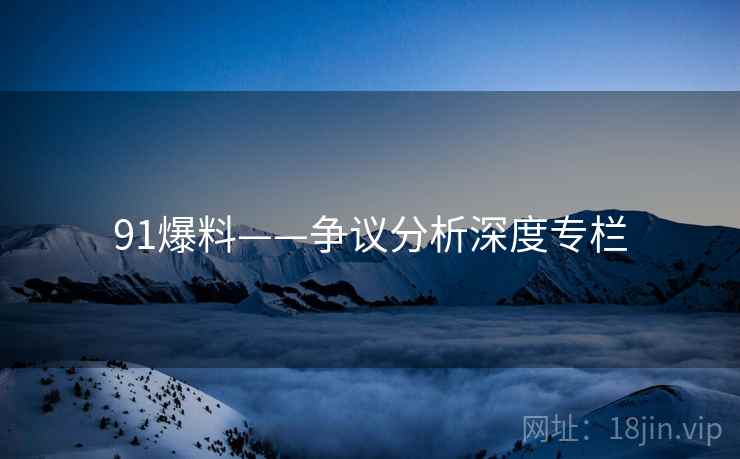 91爆料——争议分析深度专栏