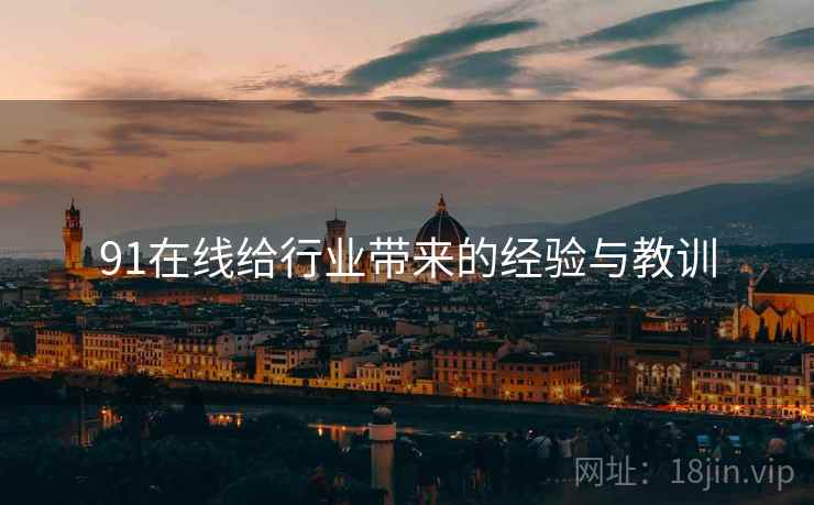91在线给行业带来的经验与教训