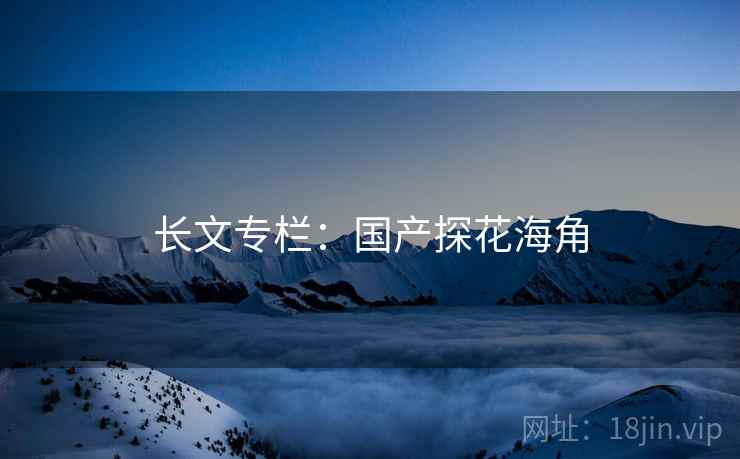 长文专栏:国产探花海角