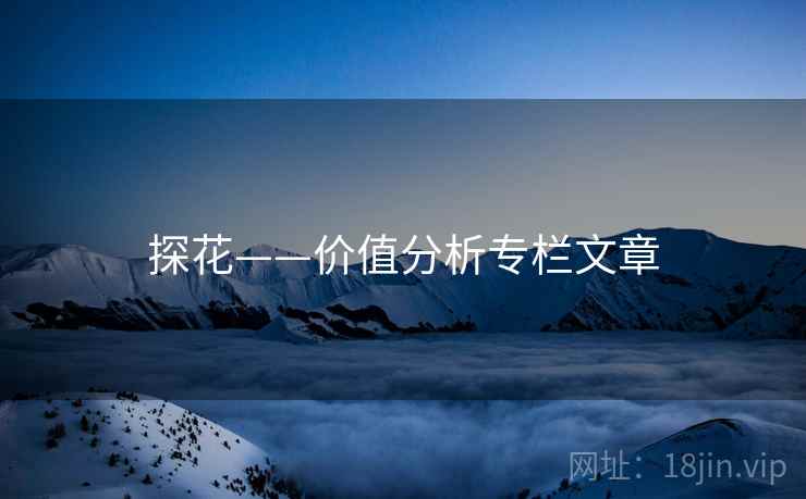 探花——价值分析专栏文章